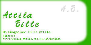 attila bille business card